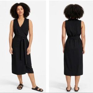 Everlane Black Sleeveless Wrap Dress